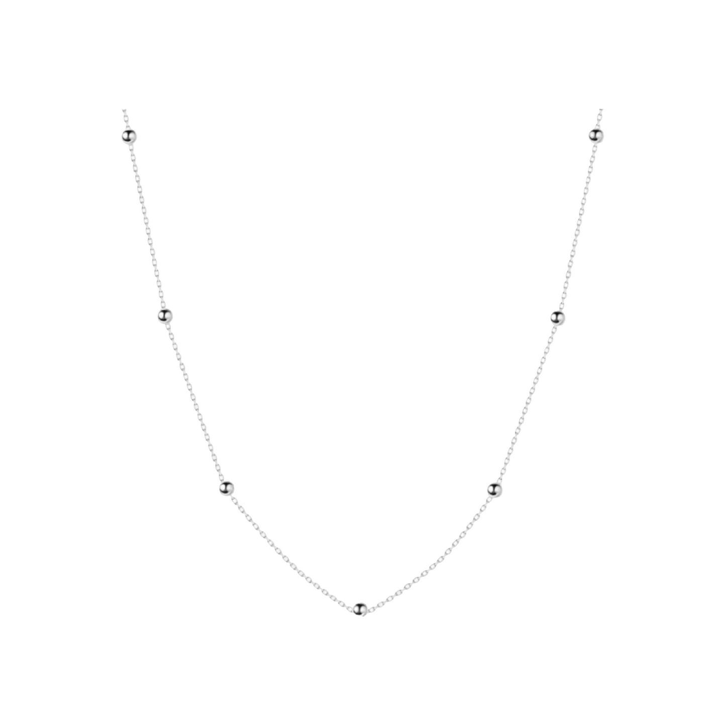Beaded Chain Choker Necklace