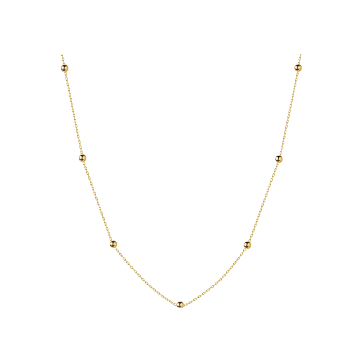Beaded Chain Choker Necklace