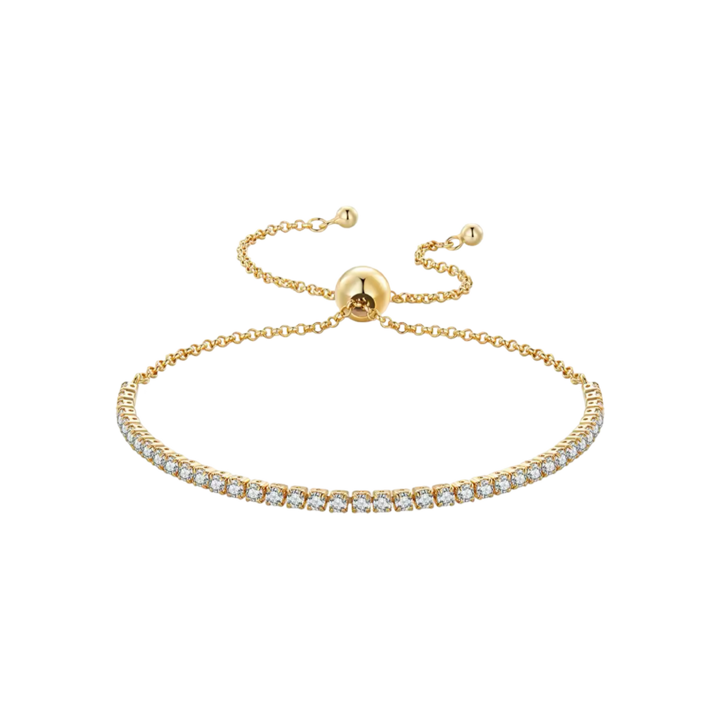 Tennis Slider Bracelet Cubic Zircons