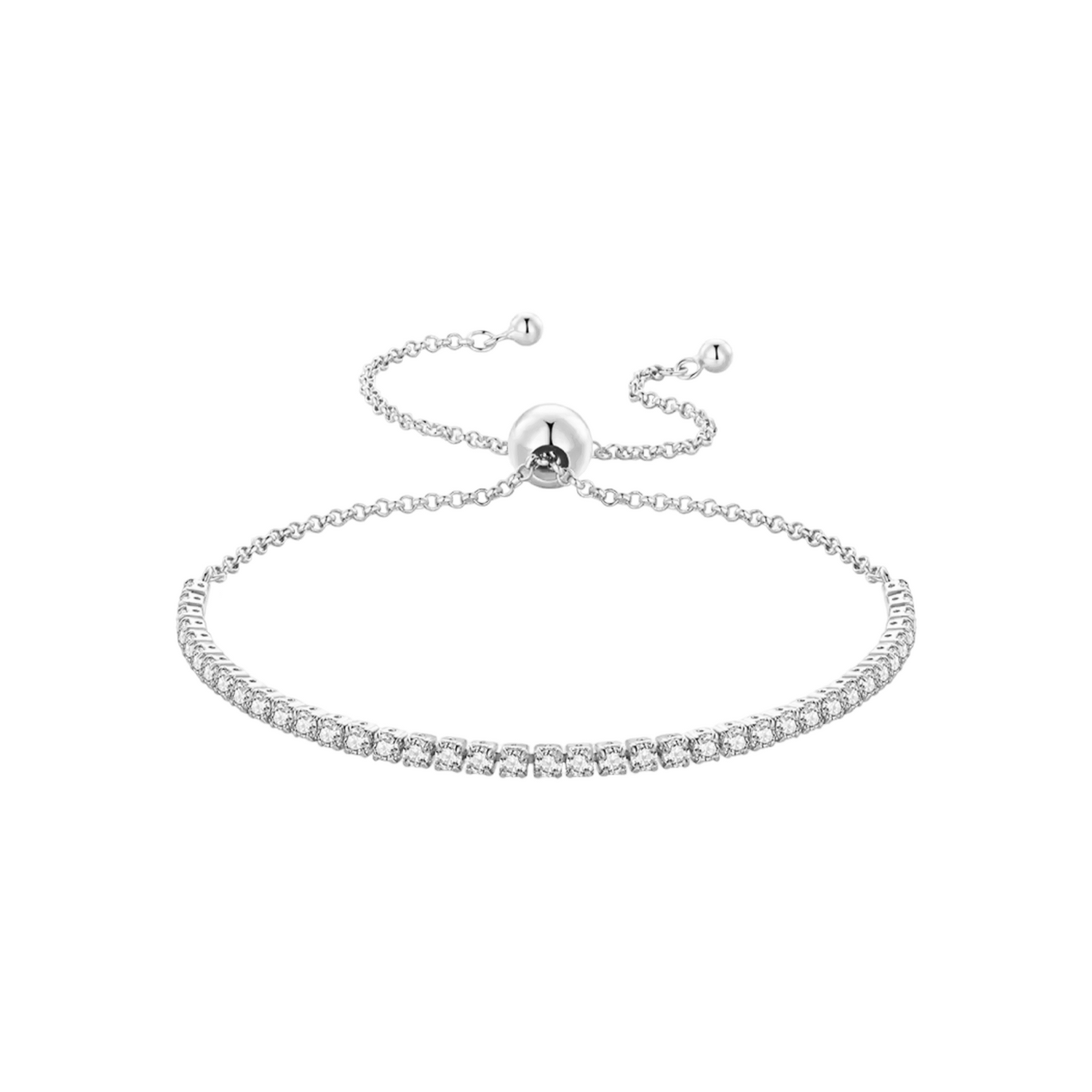 Tennis Slider Bracelet Cubic Zircons