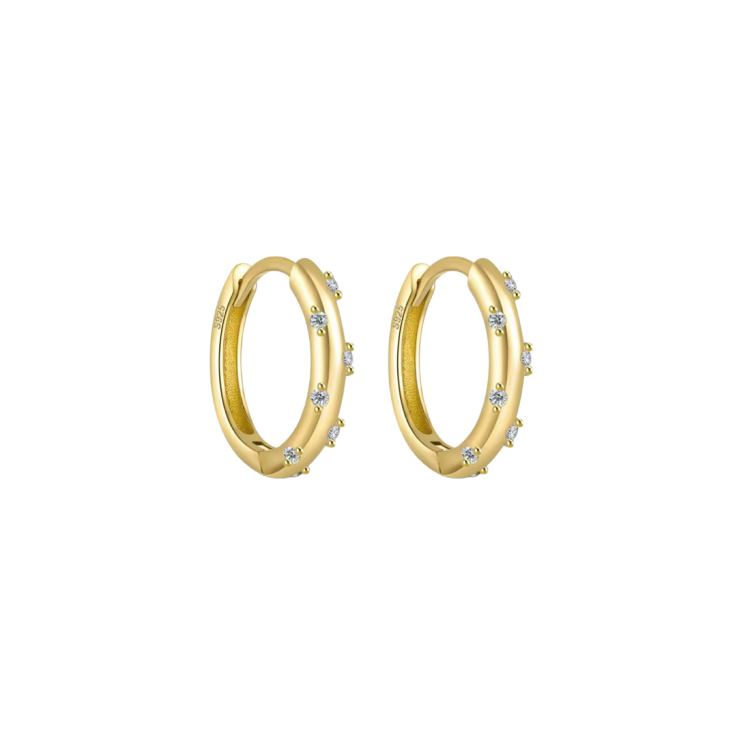 Zircon Hoop Earrings