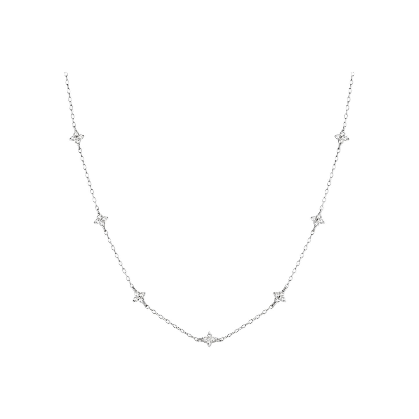 Flower Zircon Necklace