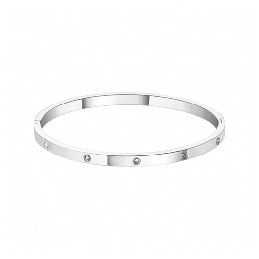 Flat Zircon Bangle