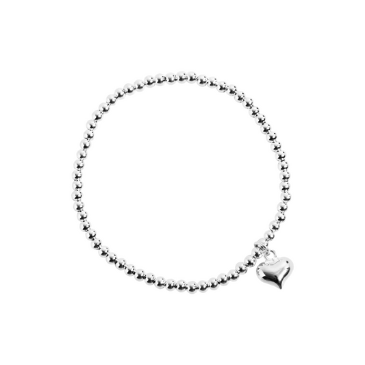 Heart Bead Stretch Bracelet