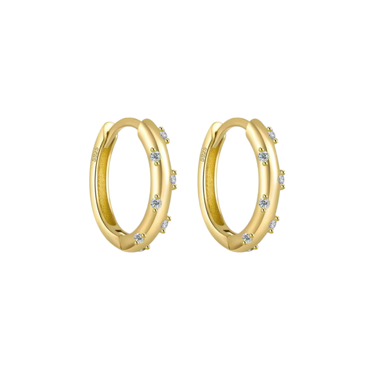 Zircon Hoop Earrings