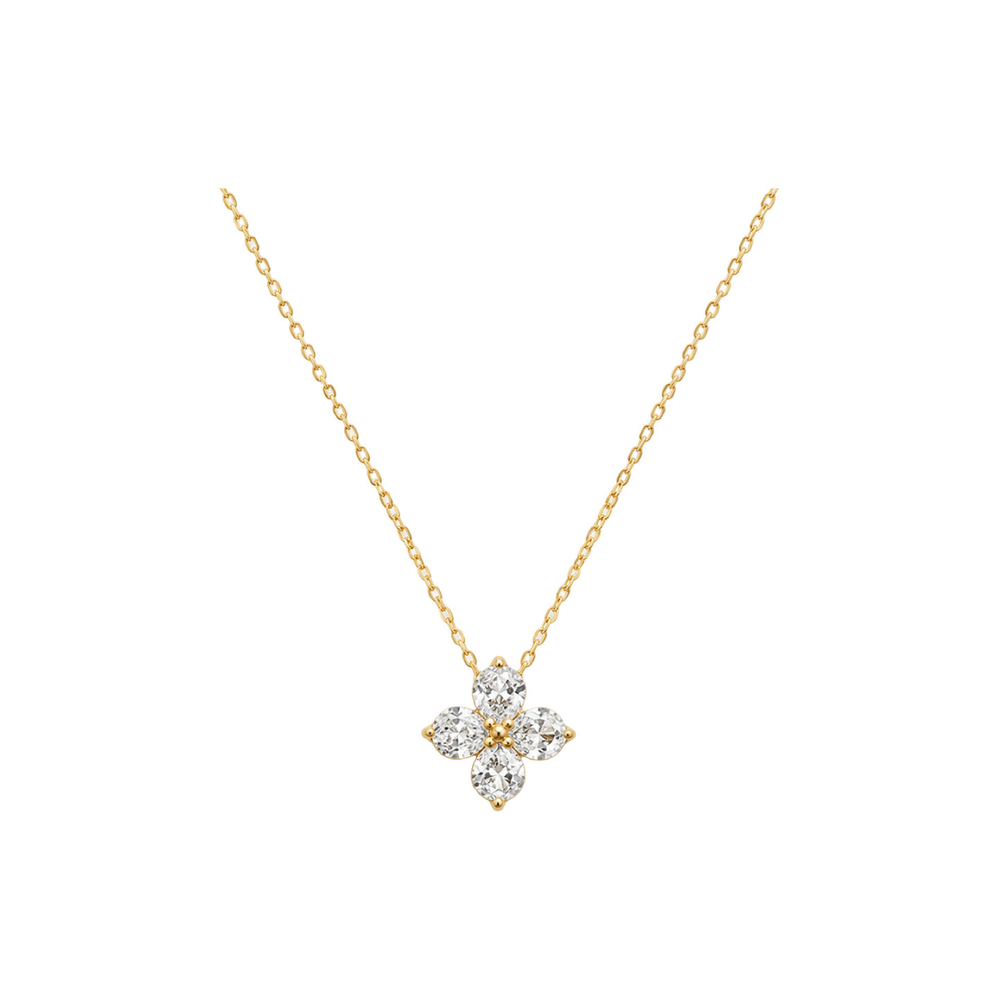 Flower Cubic Zircon Pendant