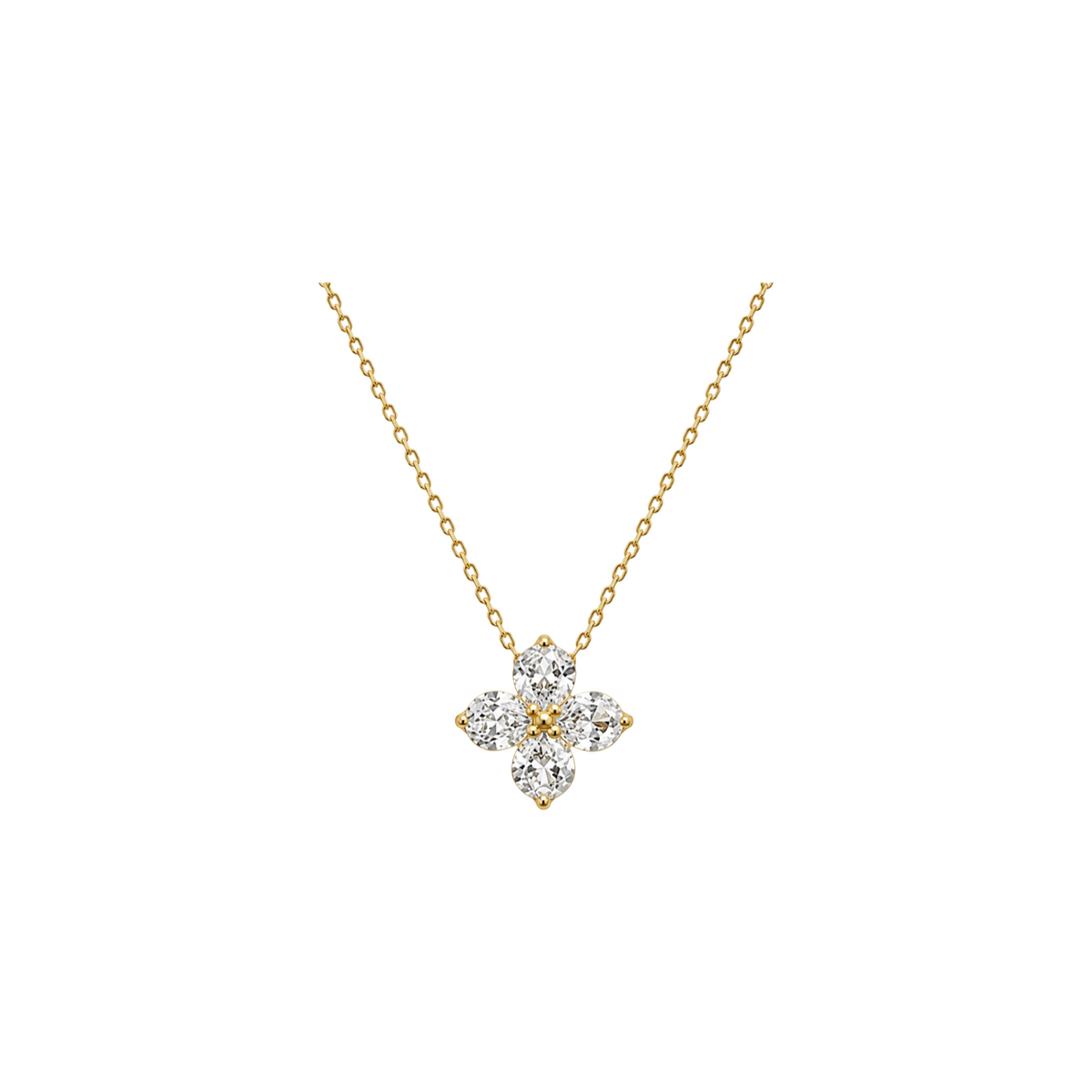 Flower Cubic Zircon Pendant