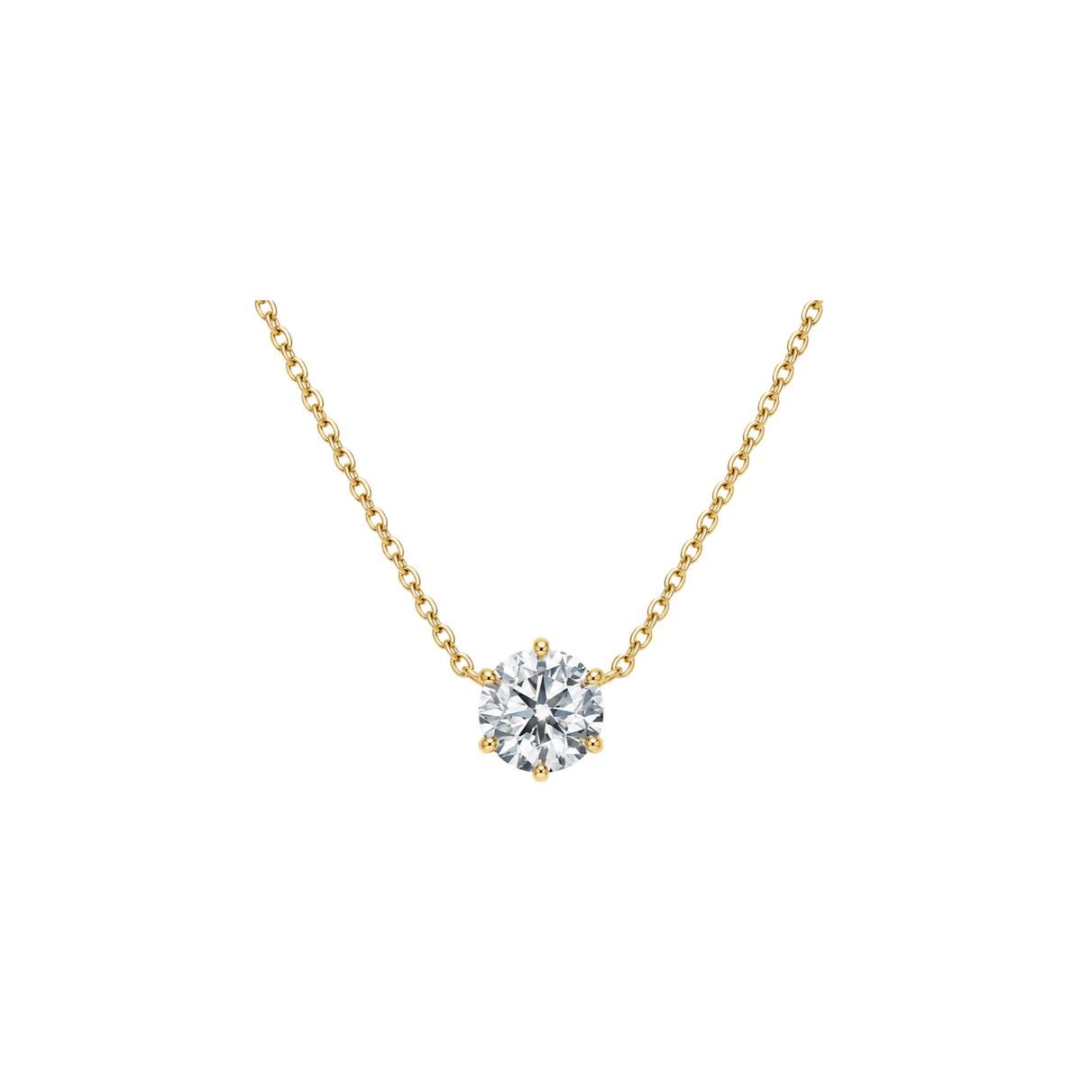 Round Cubic Zirconia Pendant Necklace