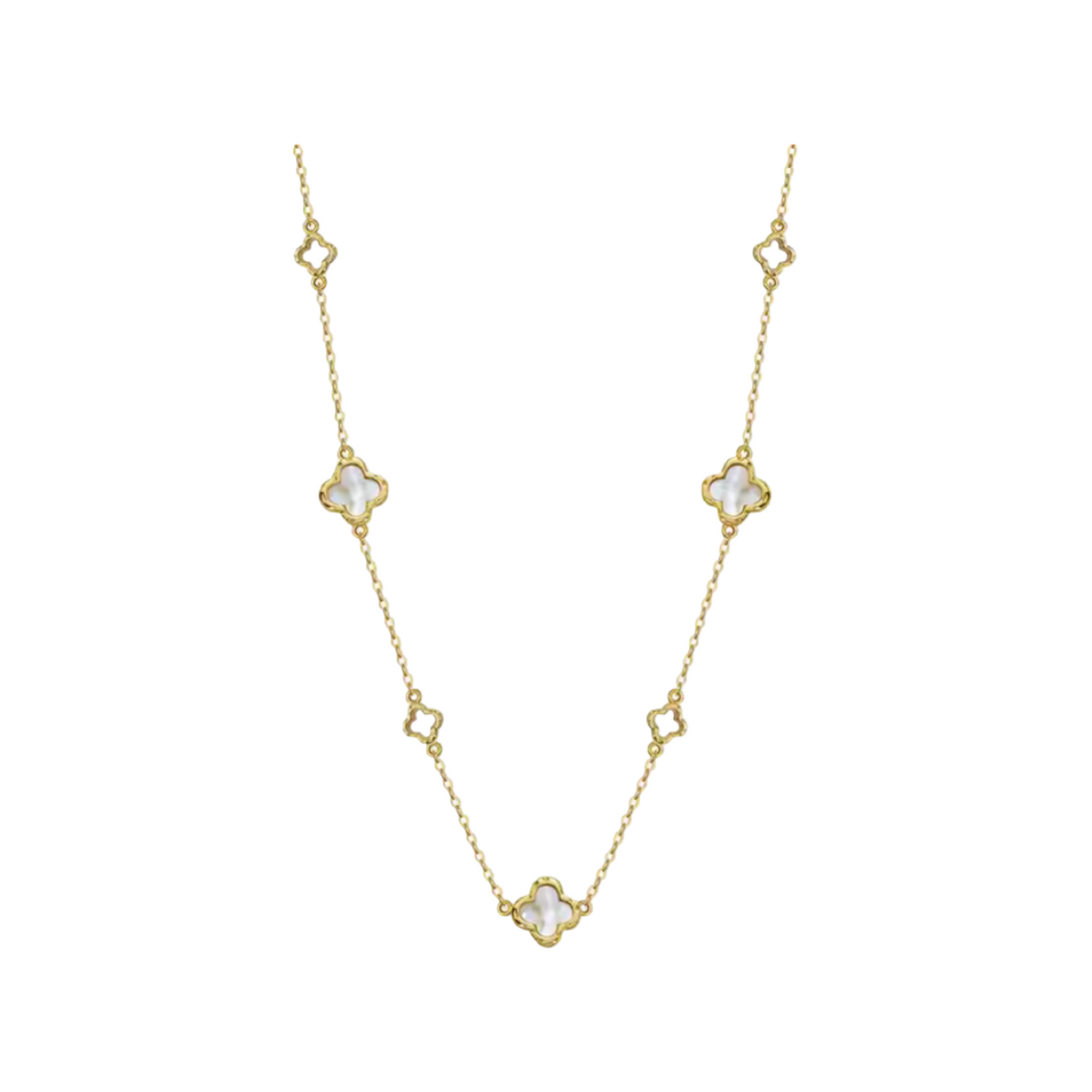 Mother of Pearl Clover Necklace