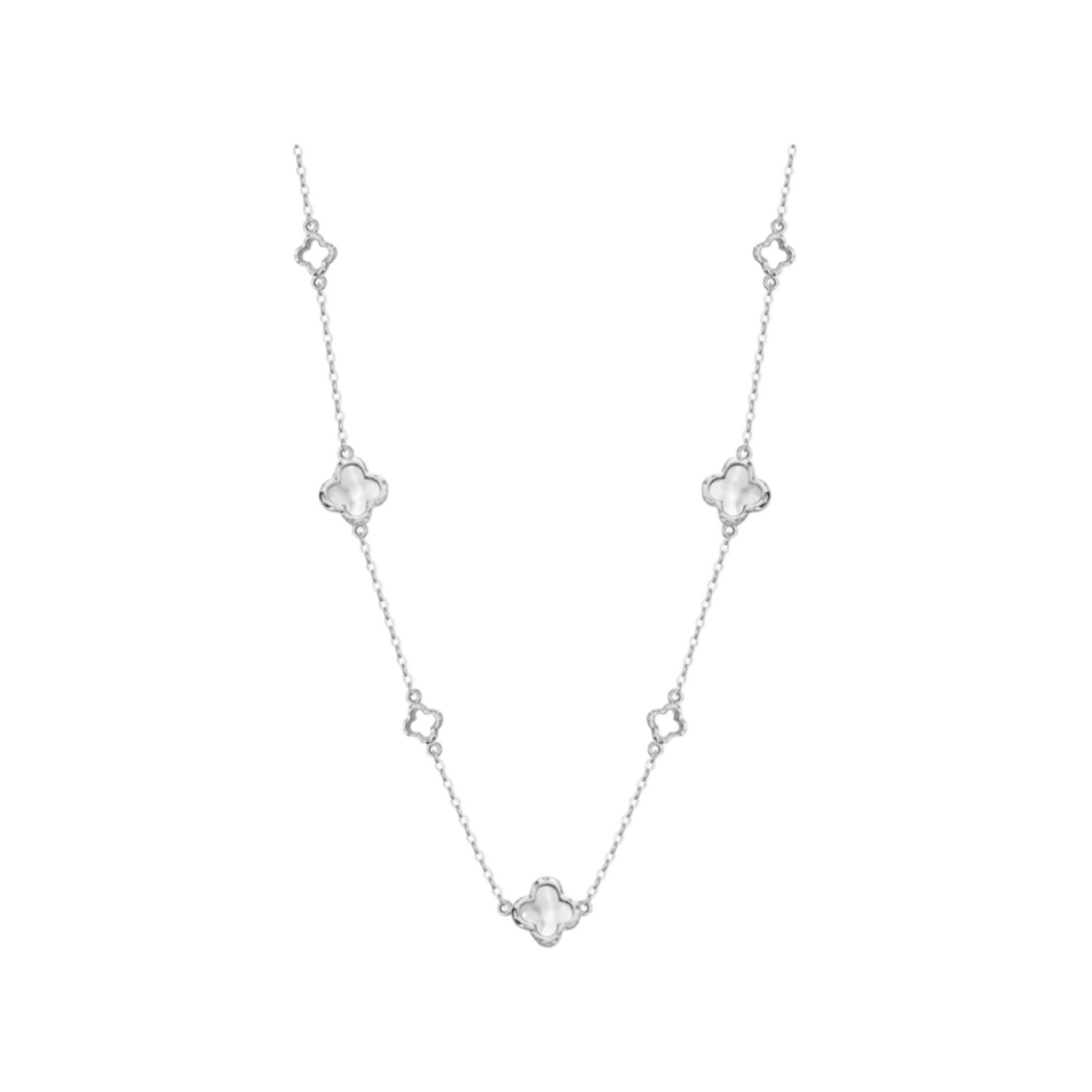 Mother of Pearl Clover Necklace
