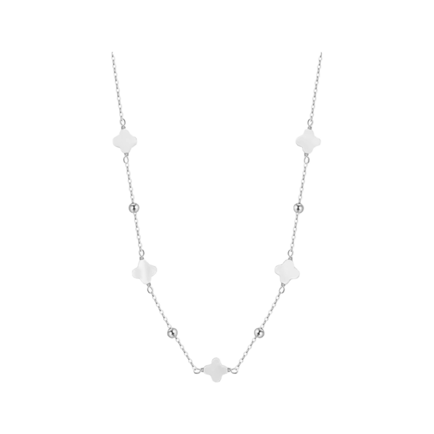 Clover Beaded Chain Necklace