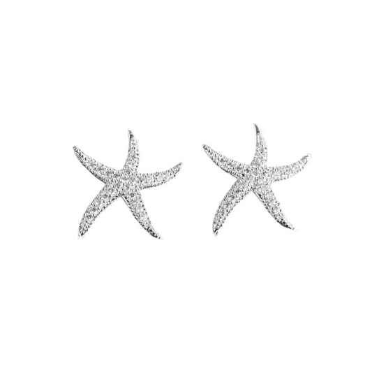 Starfish Zircon Earrings