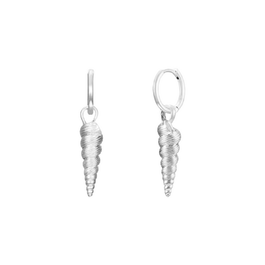 Twirl Shell Huggie Hoop Earrings