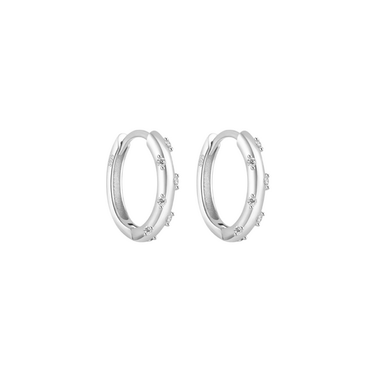 Zircon Hoop Earrings