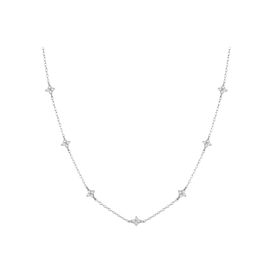 Flower Zircon Necklace