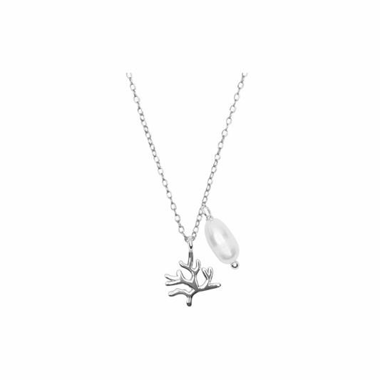 Coral Freshwater Pearl Necklace