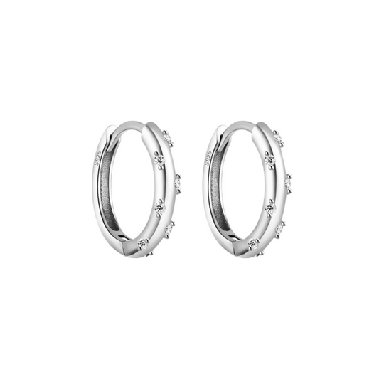 Zircon Hoop Earrings