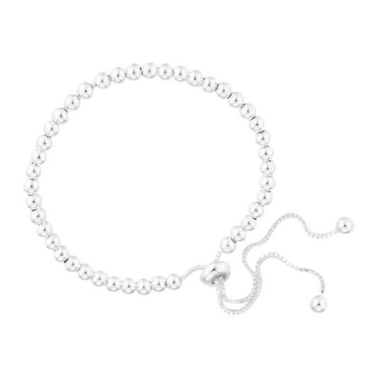 Beaded tennis slide bracelet