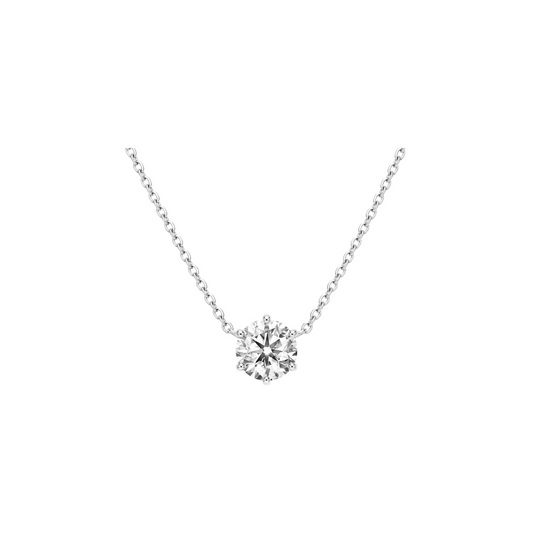 Round Cubic Zirconia Pendant Necklace