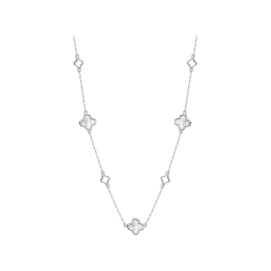 Mother of Pearl Clover Necklace