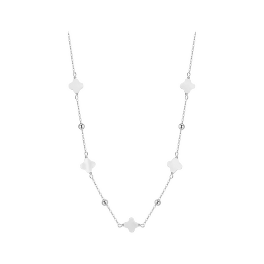 Clover Beaded Chain Necklace
